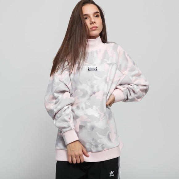 adidas Sweaters - adidas originals camo funnel sweatshirt